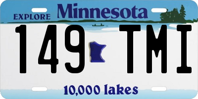 MN license plate 149TMI