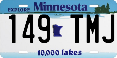 MN license plate 149TMJ