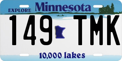 MN license plate 149TMK