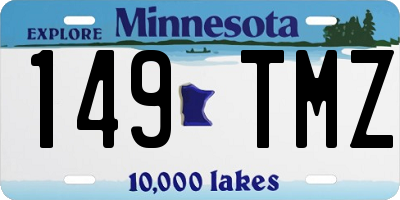 MN license plate 149TMZ