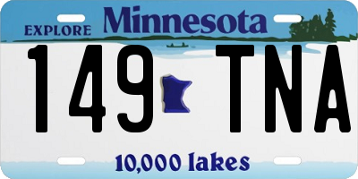 MN license plate 149TNA