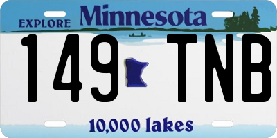 MN license plate 149TNB