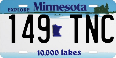 MN license plate 149TNC