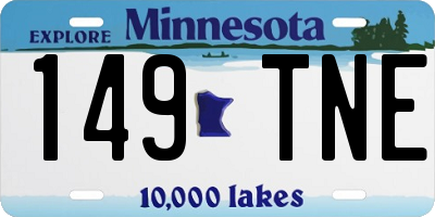 MN license plate 149TNE