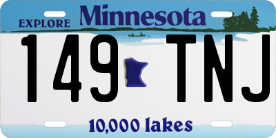 MN license plate 149TNJ
