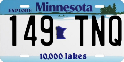 MN license plate 149TNQ