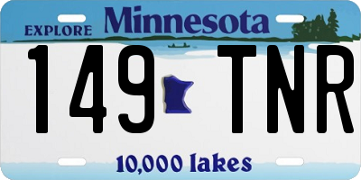 MN license plate 149TNR