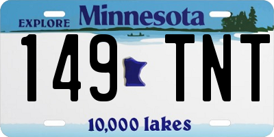 MN license plate 149TNT