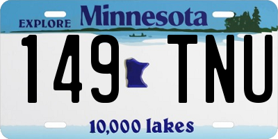 MN license plate 149TNU