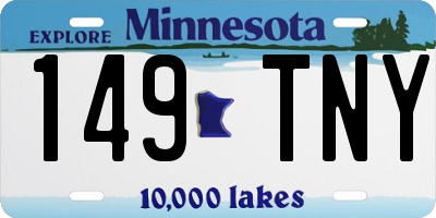 MN license plate 149TNY