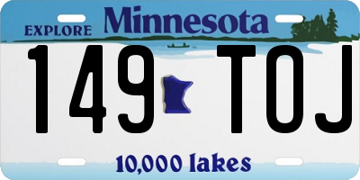 MN license plate 149TOJ