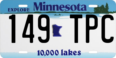 MN license plate 149TPC