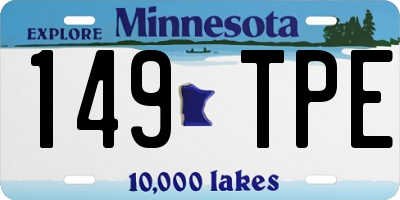 MN license plate 149TPE