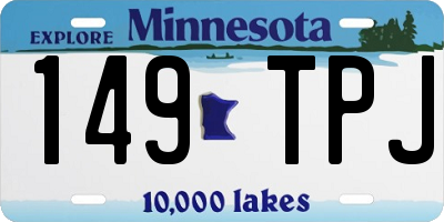 MN license plate 149TPJ