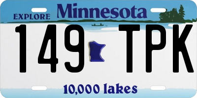 MN license plate 149TPK