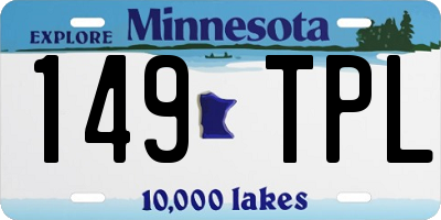 MN license plate 149TPL
