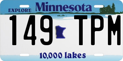 MN license plate 149TPM