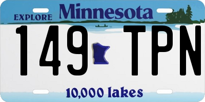 MN license plate 149TPN