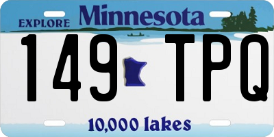 MN license plate 149TPQ
