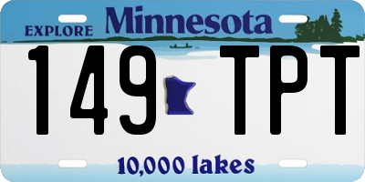 MN license plate 149TPT