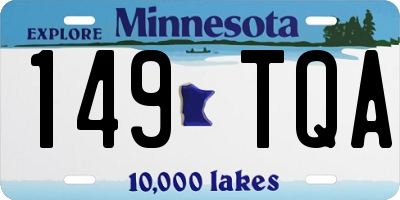 MN license plate 149TQA