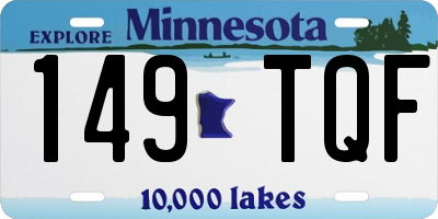 MN license plate 149TQF