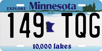 MN license plate 149TQG