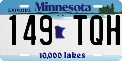 MN license plate 149TQH