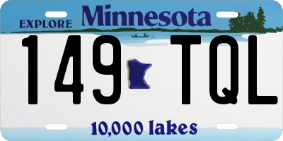 MN license plate 149TQL