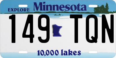 MN license plate 149TQN
