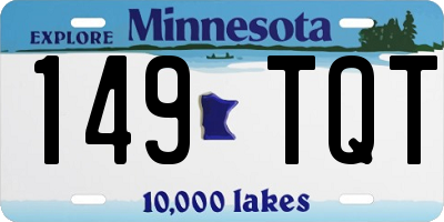 MN license plate 149TQT