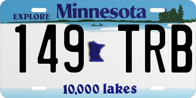 MN license plate 149TRB