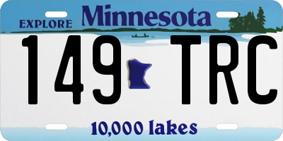 MN license plate 149TRC