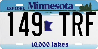 MN license plate 149TRF