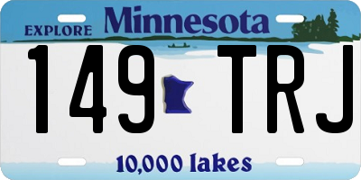 MN license plate 149TRJ