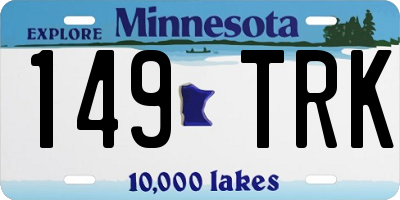 MN license plate 149TRK