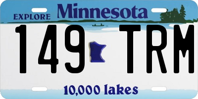 MN license plate 149TRM