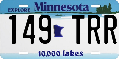 MN license plate 149TRR