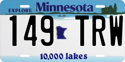 MN license plate 149TRW