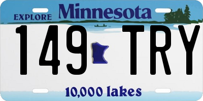 MN license plate 149TRY