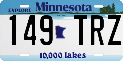 MN license plate 149TRZ