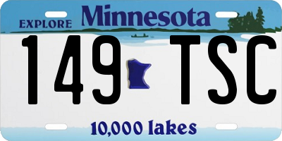 MN license plate 149TSC