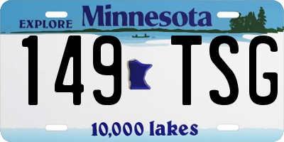 MN license plate 149TSG