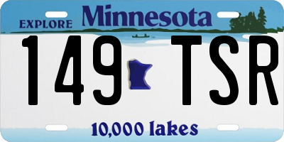 MN license plate 149TSR