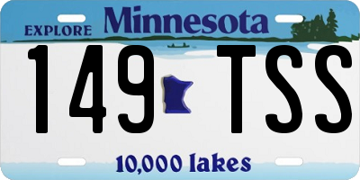 MN license plate 149TSS