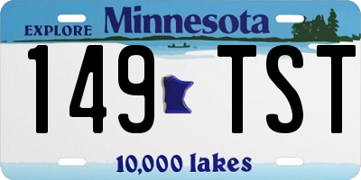 MN license plate 149TST