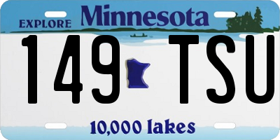 MN license plate 149TSU