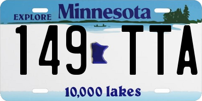 MN license plate 149TTA