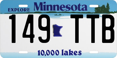 MN license plate 149TTB