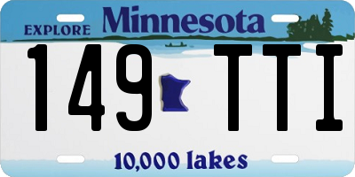 MN license plate 149TTI